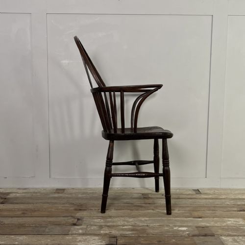 LATE 18TH C ELM STICK BACK WINDSOR - ADDITIONAL PHOTO 4