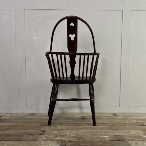 LATE 18TH C ELM STICK BACK WINDSOR - ADDITIONAL PHOTO 5