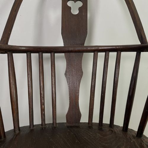 LATE 18TH C ELM STICK BACK WINDSOR - ADDITIONAL PHOTO 7