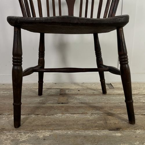 LATE 18TH C ELM STICK BACK WINDSOR - ADDITIONAL PHOTO 13