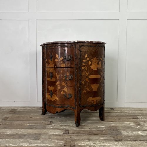 19TH C FRENCH ROSEWOOD MARQUETRY COMMODE CHEST OF DRAWERS - ADDITIONAL PHOTO 9