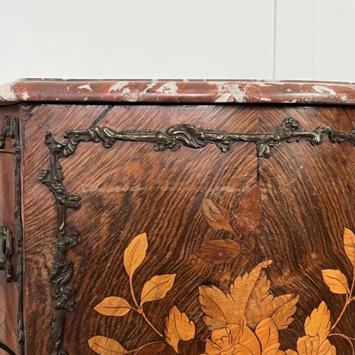 19TH C FRENCH ROSEWOOD MARQUETRY COMMODE CHEST OF DRAWERS - ADDITIONAL PHOTO 12