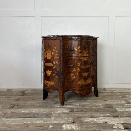 19TH C FRENCH ROSEWOOD MARQUETRY COMMODE CHEST OF DRAWERS - ADDITIONAL PHOTO 14