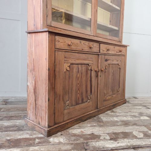 VICTORIAN PINE GLAZED KITCHEN DRESSER - ADDITIONAL PHOTO 6
