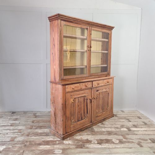 VICTORIAN PINE GLAZED KITCHEN DRESSER - ADDITIONAL PHOTO 7