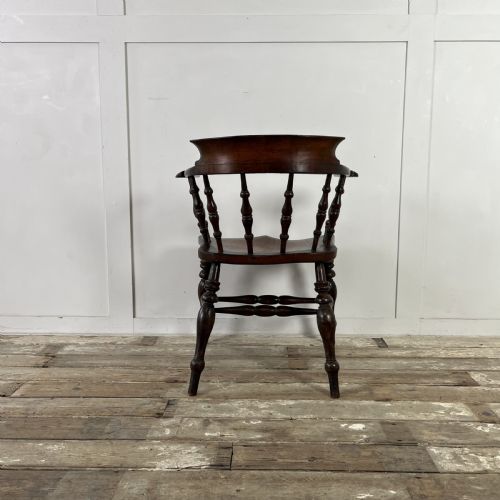 PAIR OF VICTORIAN ELM SMOKERS BOW CHAIRS - ADDITIONAL PHOTO 7