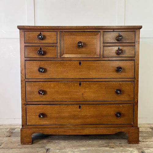 LARGE VICTORIAN SCUMBLE PAINTED PINE CHEST OF DRAWERS - ADDITIONAL PHOTO 1