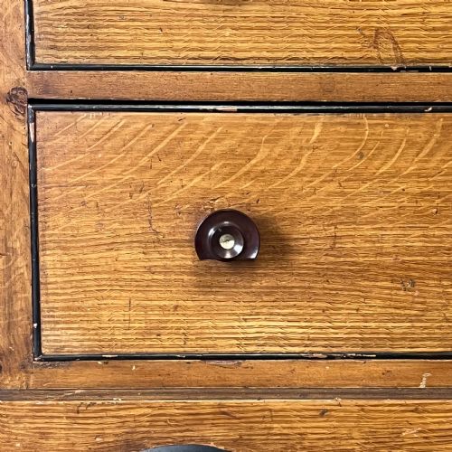 LARGE VICTORIAN SCUMBLE PAINTED PINE CHEST OF DRAWERS - ADDITIONAL PHOTO 6