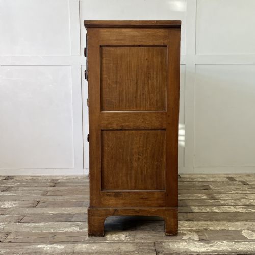 LARGE VICTORIAN SCUMBLE PAINTED PINE CHEST OF DRAWERS - ADDITIONAL PHOTO 15