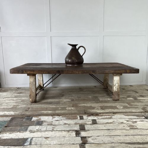 LARGE EARLY 20TH C CHEESE PRESS TABLE - ADDITIONAL PHOTO 1