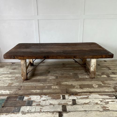 LARGE EARLY 20TH C CHEESE PRESS TABLE - ADDITIONAL PHOTO 2