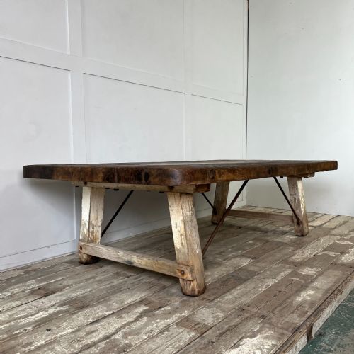 LARGE EARLY 20TH C CHEESE PRESS TABLE - ADDITIONAL PHOTO 3