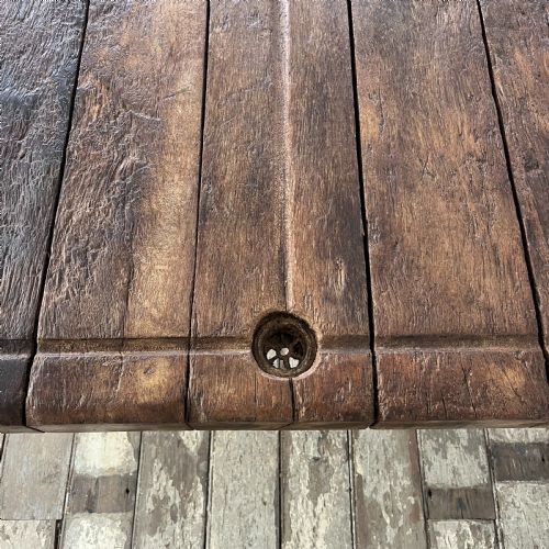 LARGE EARLY 20TH C CHEESE PRESS TABLE - ADDITIONAL PHOTO 6