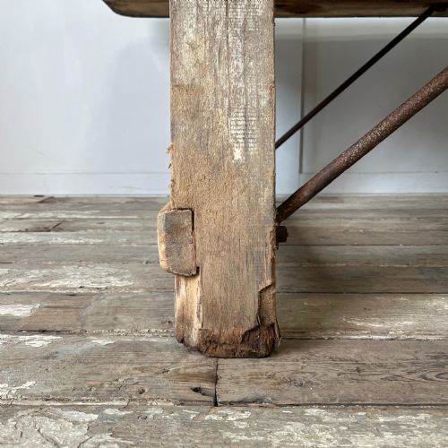 LARGE EARLY 20TH C CHEESE PRESS TABLE - ADDITIONAL PHOTO 10
