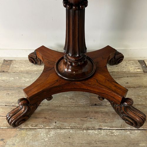 WILLIAM IV ROSEWOOD FOLDING TEA TABLE - ADDITIONAL PHOTO 1