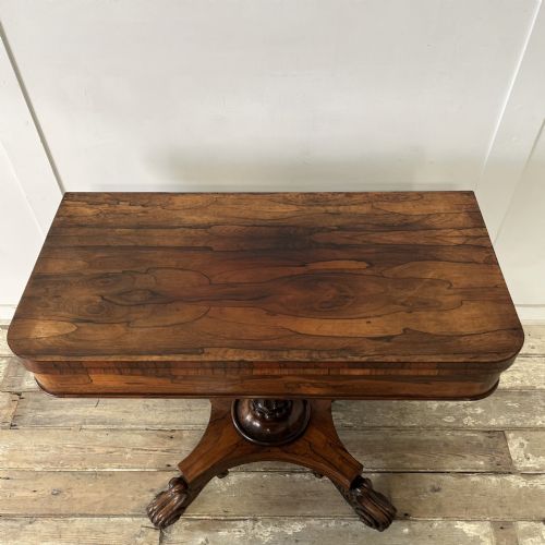 WILLIAM IV ROSEWOOD FOLDING TEA TABLE - ADDITIONAL PHOTO 4