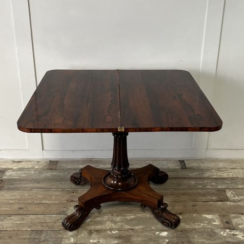 WILLIAM IV ROSEWOOD FOLDING TEA TABLE - ADDITIONAL PHOTO 9