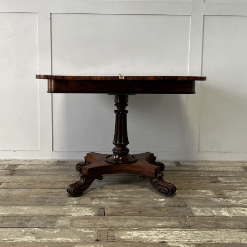 WILLIAM IV ROSEWOOD FOLDING TEA TABLE - ADDITIONAL PHOTO 10