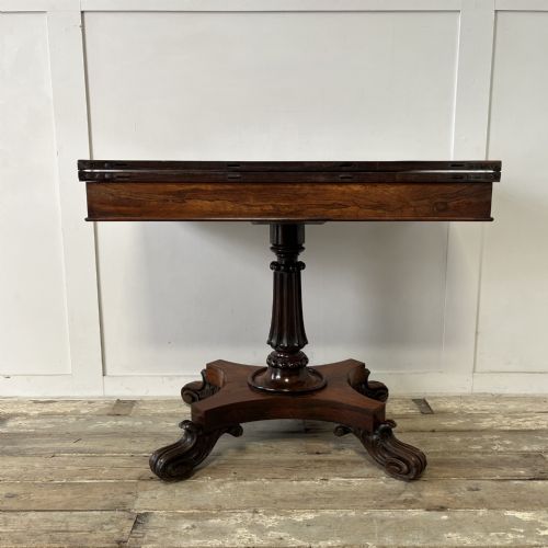 WILLIAM IV ROSEWOOD FOLDING TEA TABLE - ADDITIONAL PHOTO 12