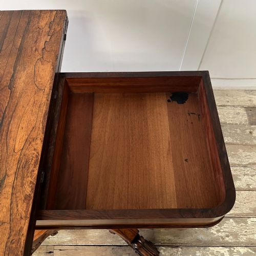 WILLIAM IV ROSEWOOD FOLDING TEA TABLE - ADDITIONAL PHOTO 14
