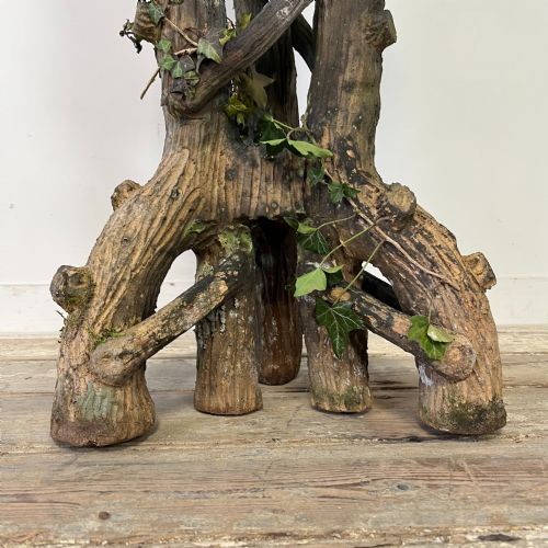 19TH C TERRACOTTA FAUX BOIS PLANTER - ADDITIONAL PHOTO 2