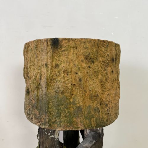 19TH C TERRACOTTA FAUX BOIS PLANTER - ADDITIONAL PHOTO 4
