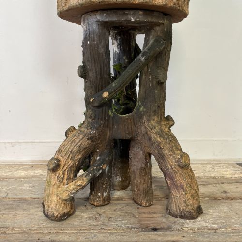 19TH C TERRACOTTA FAUX BOIS PLANTER - ADDITIONAL PHOTO 8