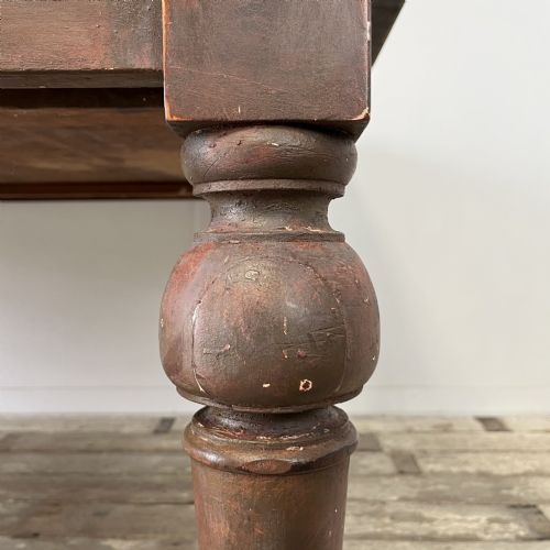 LARGE VICTORIAN PINE FARMHOUSE KITCHEN TABLE - ADDITIONAL PHOTO 10