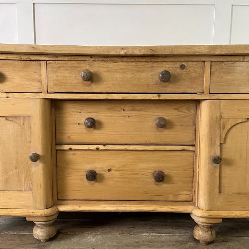 VICTORIAN PINE AND SYCAMORE KITCHEN DRESSER BASE - ADDITIONAL PHOTO 4