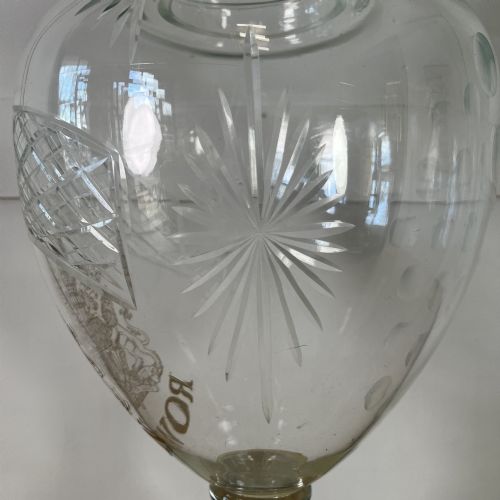 LARGE EDWARDIAN CUT GLASS APOTHECARY JAR - ADDITIONAL PHOTO 5