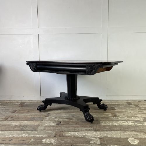 PAIR OF WILLIAM IV EBONISED MAHOGANY CONSOLE TABLES - ADDITIONAL PHOTO 1