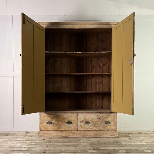 VICTORIAN PAINTED PINE HOUSEKEEPERS CUPBOARD - ADDITIONAL PHOTO 1