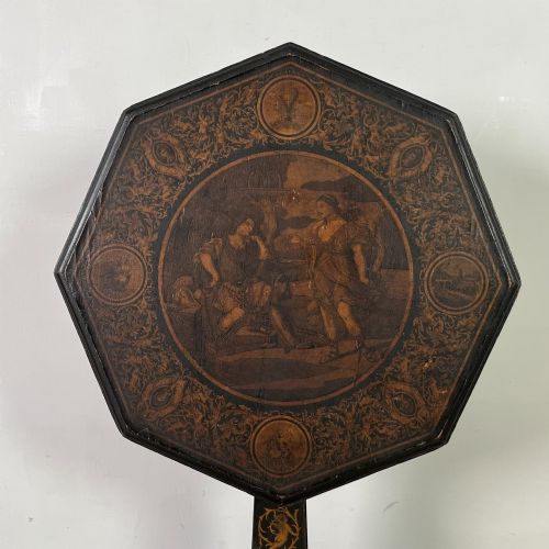 EARLY 19TH C INK WORK TILT TOP TABLE - ADDITIONAL PHOTO 1