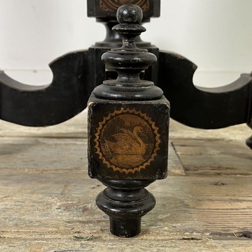 EARLY 19TH C INK WORK TILT TOP TABLE - ADDITIONAL PHOTO 5