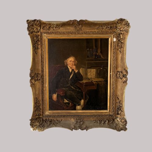 19th c oil on canvas portrait of john hunter - CATEGORY: ANTIQUE ART - DATED 19TH CENTURY