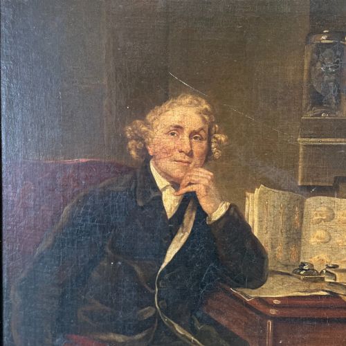19TH C OIL ON CANVAS PORTRAIT OF JOHN HUNTER - ADDITIONAL PHOTO 1