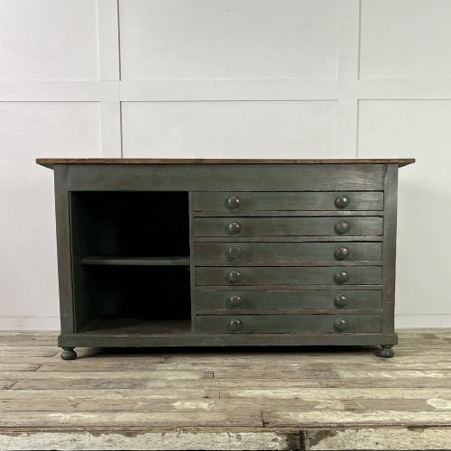 VICTORIAN PINE ARTISTS CHEST OF DRAWERS