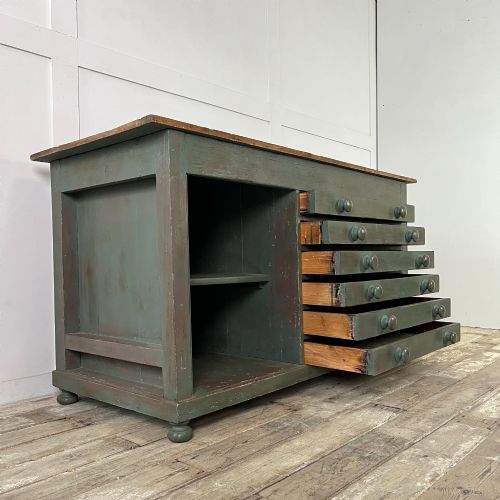 VICTORIAN PINE ARTISTS CHEST OF DRAWERS - ADDITIONAL PHOTO 4