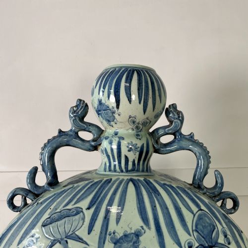 EXTRA LARGE CHINESE STYLE PORCELAIN MOON FLASK - ADDITIONAL PHOTO 3