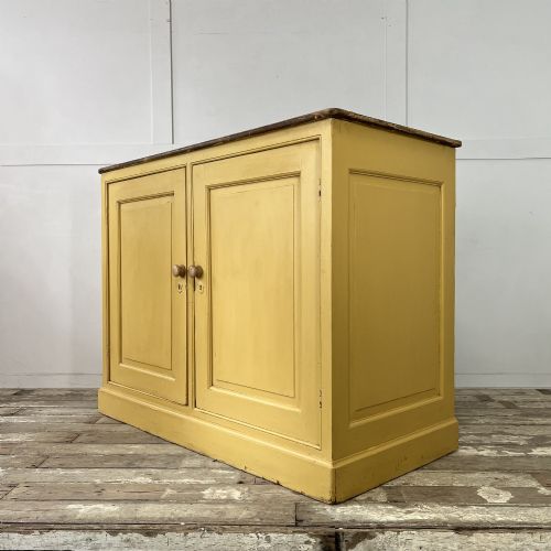 LARGE VICTORIAN PAINTED PINE SCHOOL CUPBOARD - ADDITIONAL PHOTO 3