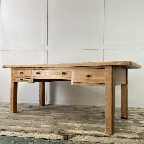 LARGE VICTORIAN PINE KITCHEN PREP TABLE - ADDITIONAL PHOTO 1