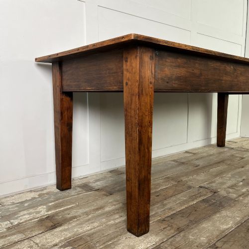 19TH C PINE FARMHOUSE TABLE - ADDITIONAL PHOTO 4