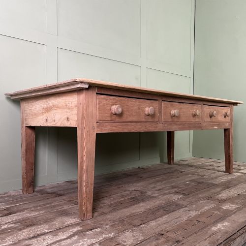 EARLY 19TH C SYCAMORE AND PINE DAIRY PREP TABLE - ADDITIONAL PHOTO 1