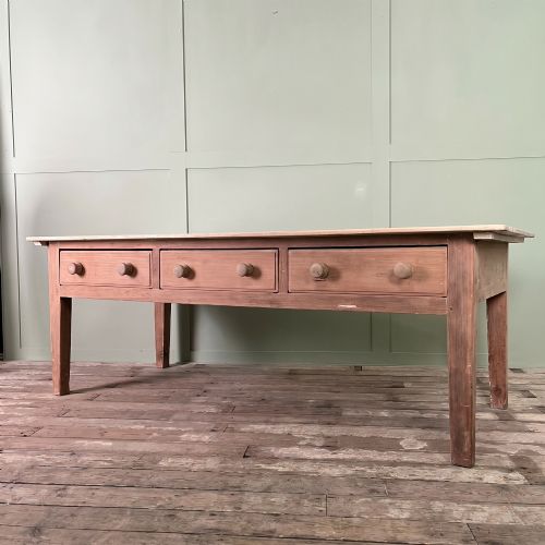 EARLY 19TH C SYCAMORE AND PINE DAIRY PREP TABLE - ADDITIONAL PHOTO 2