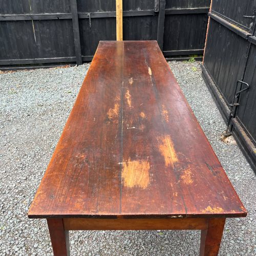 LONG 19TH C FRENCH CHERRYWOOD FARMHOUSE TABLE - ADDITIONAL PHOTO 1
