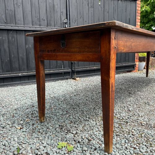 LONG 19TH C FRENCH CHERRYWOOD FARMHOUSE TABLE - ADDITIONAL PHOTO 4