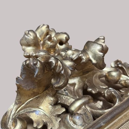 19TH C ITALIAN CARVED GILTWOOD FLORENTINE PICTURE FRAME - ADDITIONAL PHOTO 10
