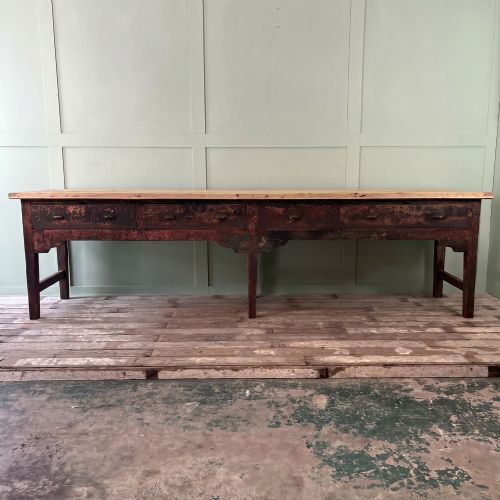 EARLY 19TH C PINE SERVING TABLE