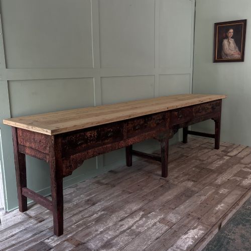 EARLY 19TH C PINE SERVING TABLE - ADDITIONAL PHOTO 1