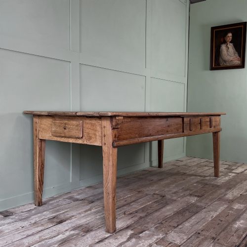 ANTIQUE EARLY 19TH C FRENCH OAK BAKERS PREP TABLE - ADDITIONAL PHOTO 1